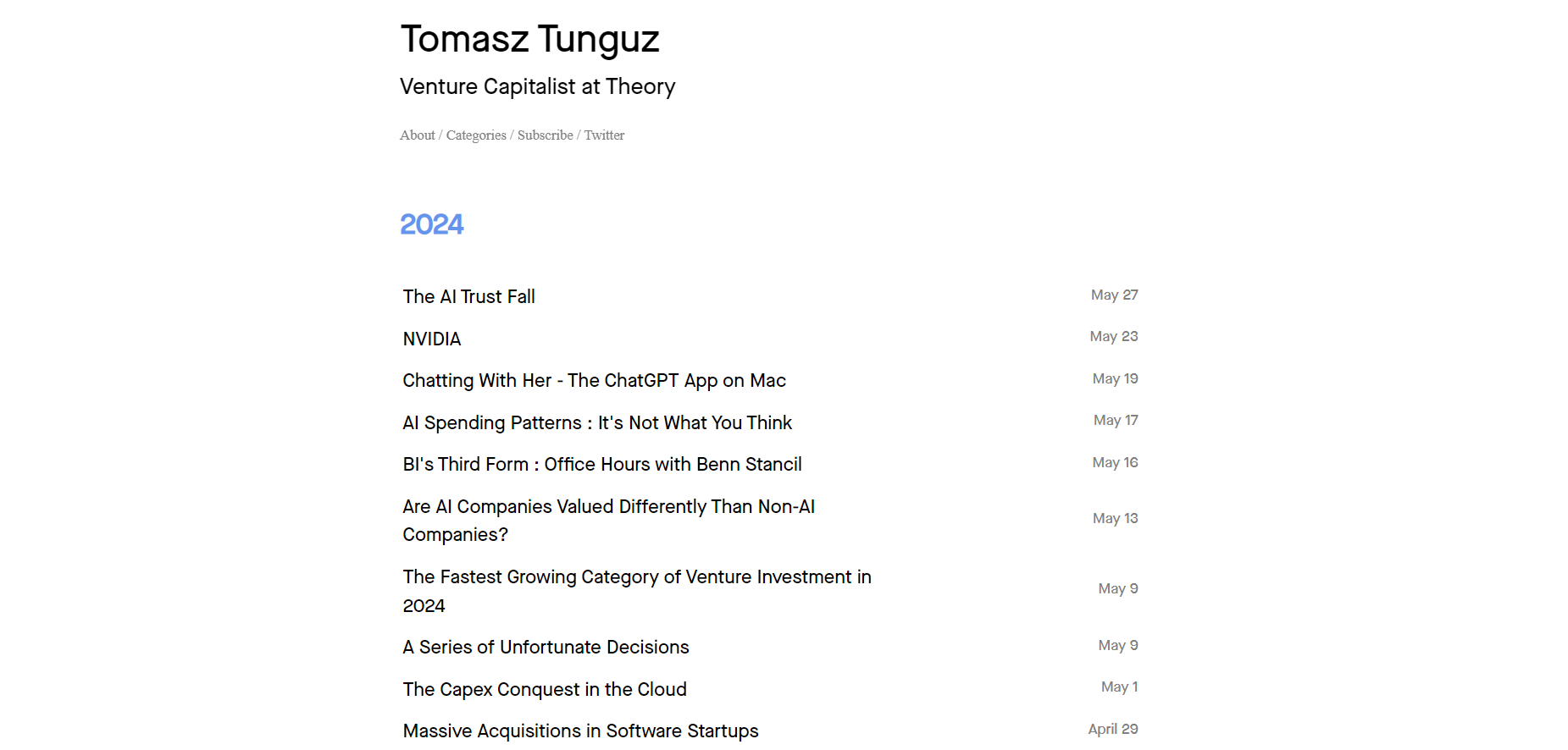 Tomasz Tunguz’s Blog